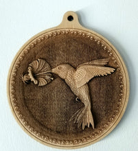 Load image into Gallery viewer, 3D Wooden hummingbird Ornament Hummingbird Laser Engraved
