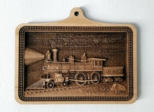 Load image into Gallery viewer, Steam Train 3D Ornaments Train Ornament wooden steam train ornament Locomotive ornament Laser Engraved
