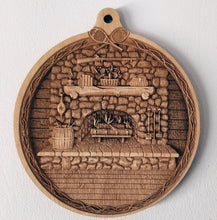 Load image into Gallery viewer, Fireplace Wooden Ornament Fireplace ornament Laser Engraved wood ornament
