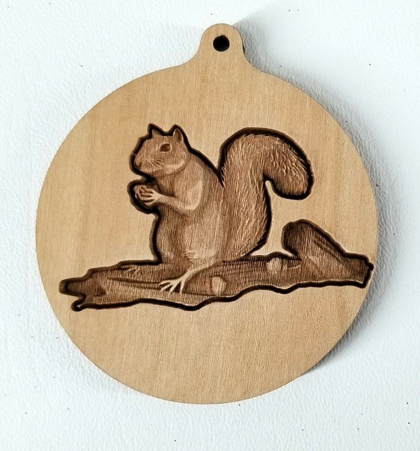 Squirrel Doodle Laser Engraved Wooden Bookmark -  Denmark