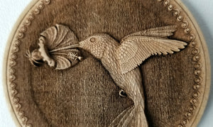 3D Wooden hummingbird Ornament Hummingbird Laser Engraved