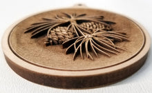 Load image into Gallery viewer, 3D Wooden Pine Cone Ornament Pine Cone ornament Laser Engraved.

