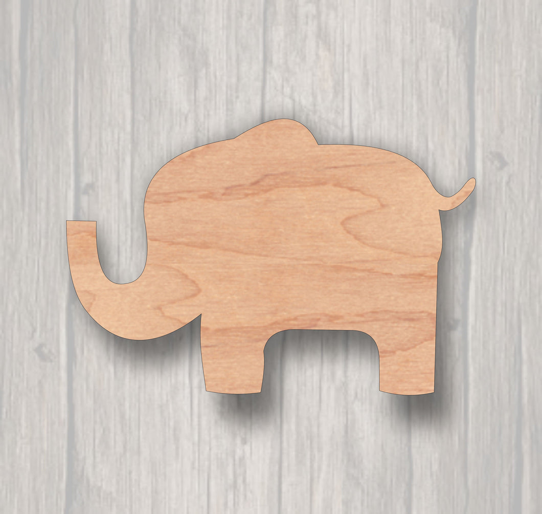 Baby Elephant. Unfinished wood cutout. Laser Cutout. Wreath Accent. Wood cutout. Wood Sign. Sign blank. Ready to paint. Door Hanger.
