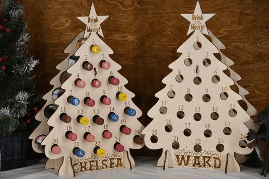 Tipsy Tree Mini Wine Bottle Personalized Advent Calendar – Kustom Kraft  Laser